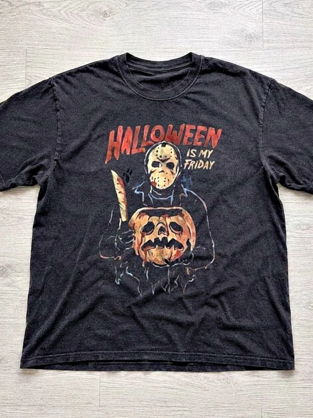 Halloween Is My Friday T-Shirt Black